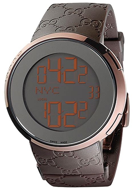 gucci brown digital watch|gucci interchangeable watch.